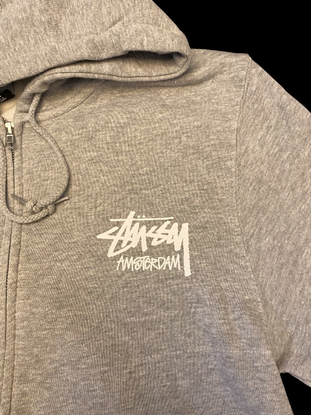 🆕 Stussy Stock Amsterdam Exclusive Zip Up Hooded Sweatshirt Medium 🇳🇱